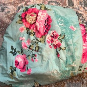 Posh Peanut Crib Sheet Aqua Floral
